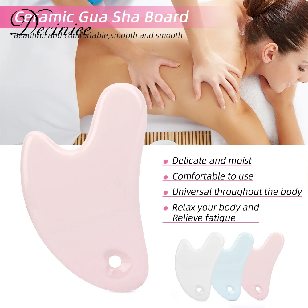 

Ceramic Gua Sha Scraping Massage Tool Traditional Gua Sha Scraper Facial Massage Tools for Trigger Point Relaxation Body Massage