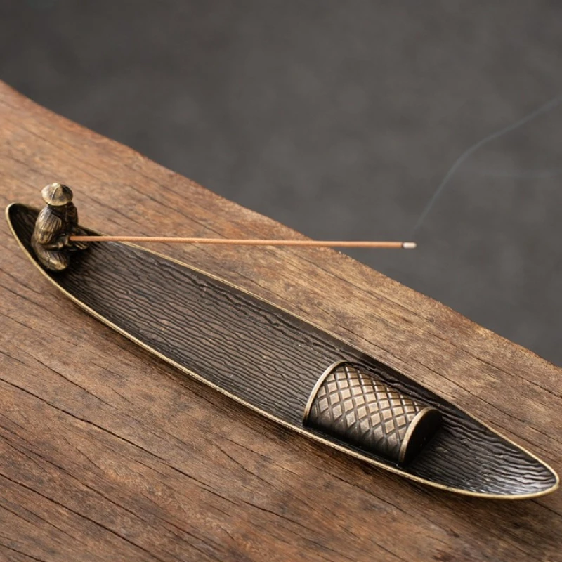 

Металлический держатель для благовоний лодка