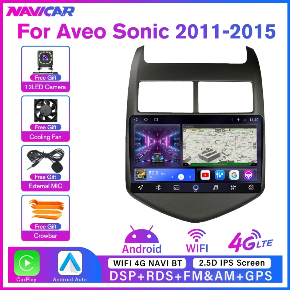 Автомагнитола 2DIN на Android 10 0 для Chevrolet Aveo Sonic 2011-2015 автомобильный мультимедийный