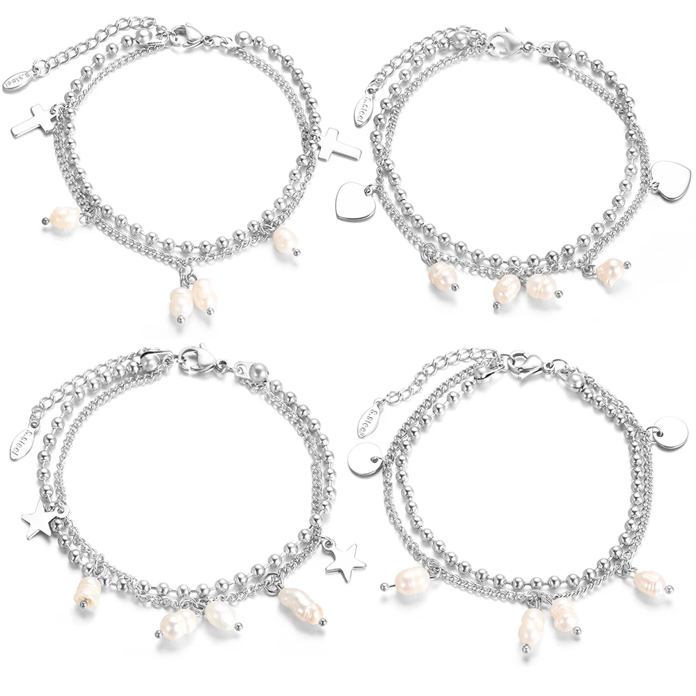 Круглые регулируемые ювелирные изделия из нержавеющей стали 18 см