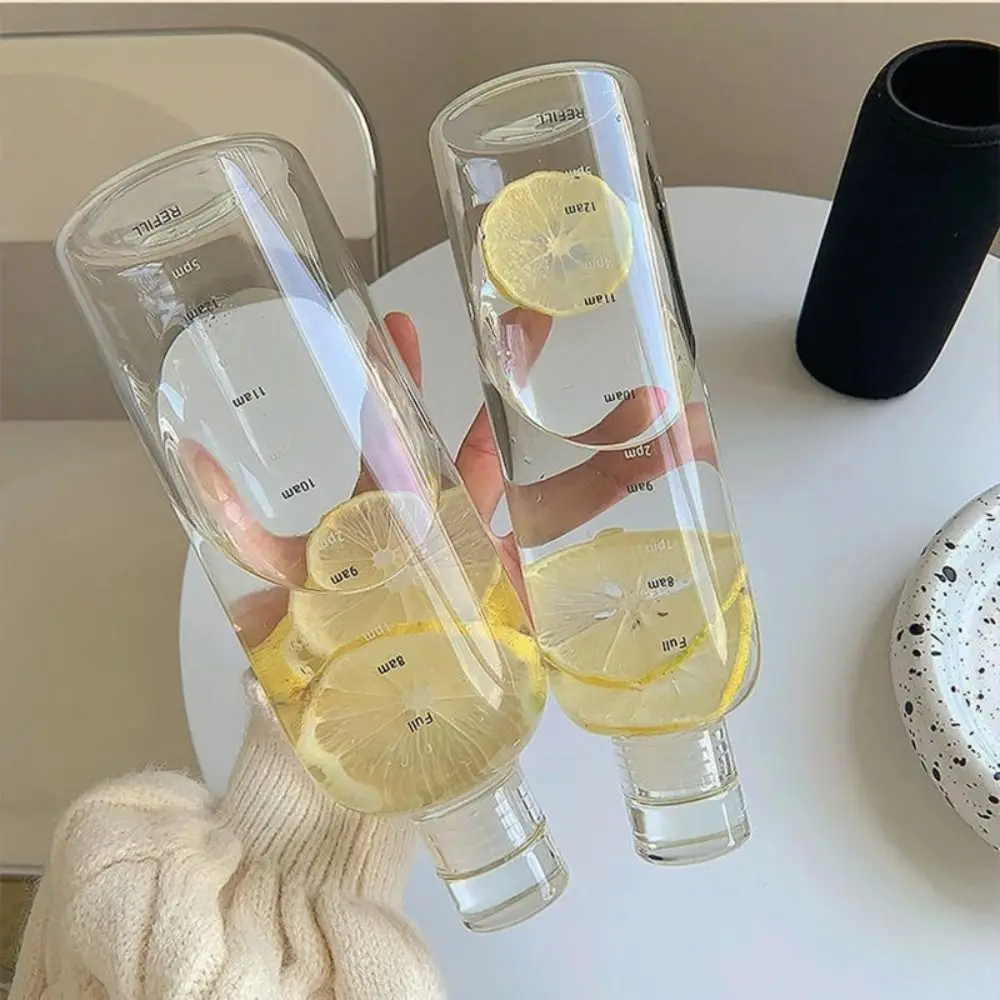 Спортивная Бутылка Для Воды Со Шкалой Времени Пластиковый Портативный Контейнер