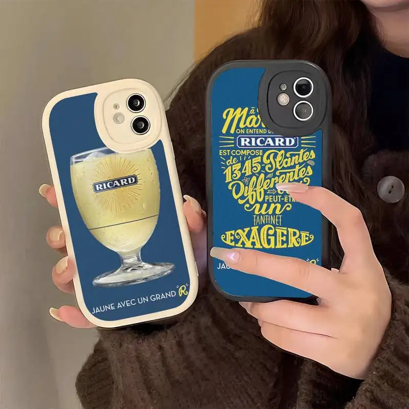 

Ricard Beer Phone Case Hard Leather Phone Case for iPhone 13 12 Mini 11 14 Pro Max Xs X Xr 7 8 Plus 6 6s Se 2022 silicone Cover