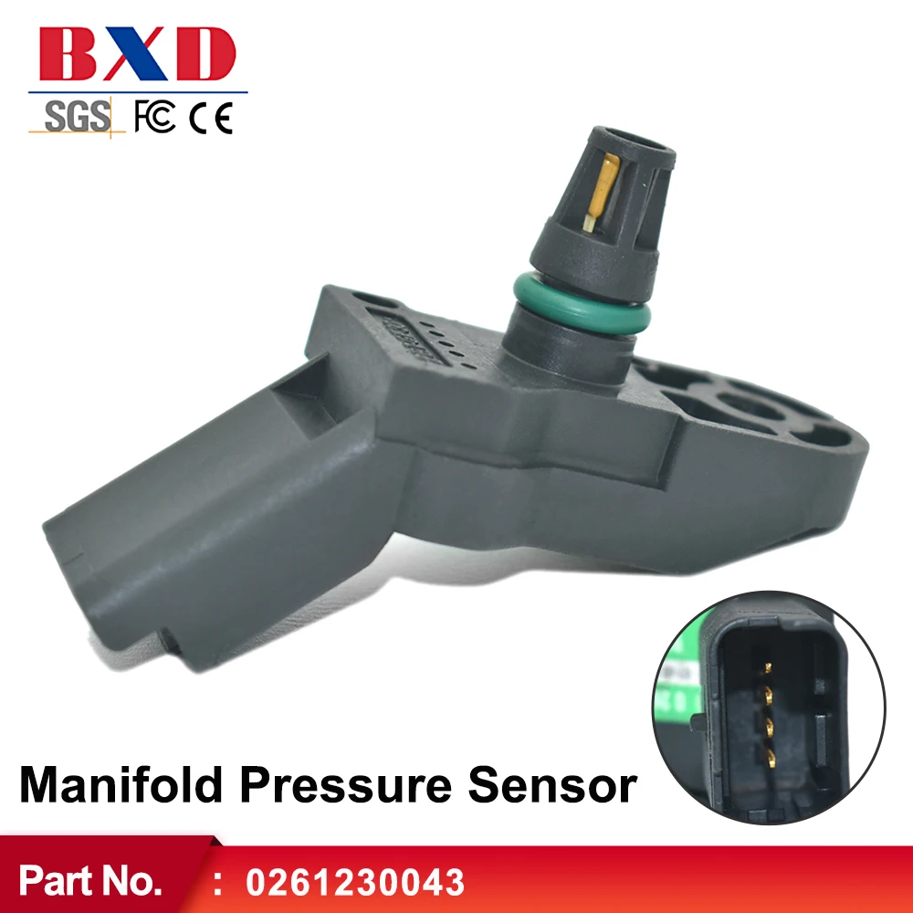 

Датчик абсолютного давления в коллекторе 0261230043 для Peugeot, Citroen 106 206 207 307 407 807 9639381480 DC00467680 автозапчасти