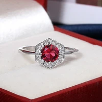 2022 new retro ruby ring for women charm zircon gemstones finger wedding engagement party jewelry accessories