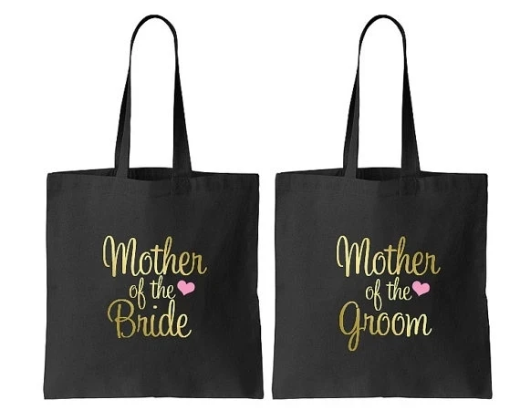

personalize Wedding Bridesmaid Maid of Honor Tote Bags Mother of the Bride Groom bridal shower company gift bags Party favors