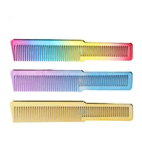 1pc rainbow hair salon styling plating comb horizontal comb barber cut comb hair comb antistatic hair comb barber accessories