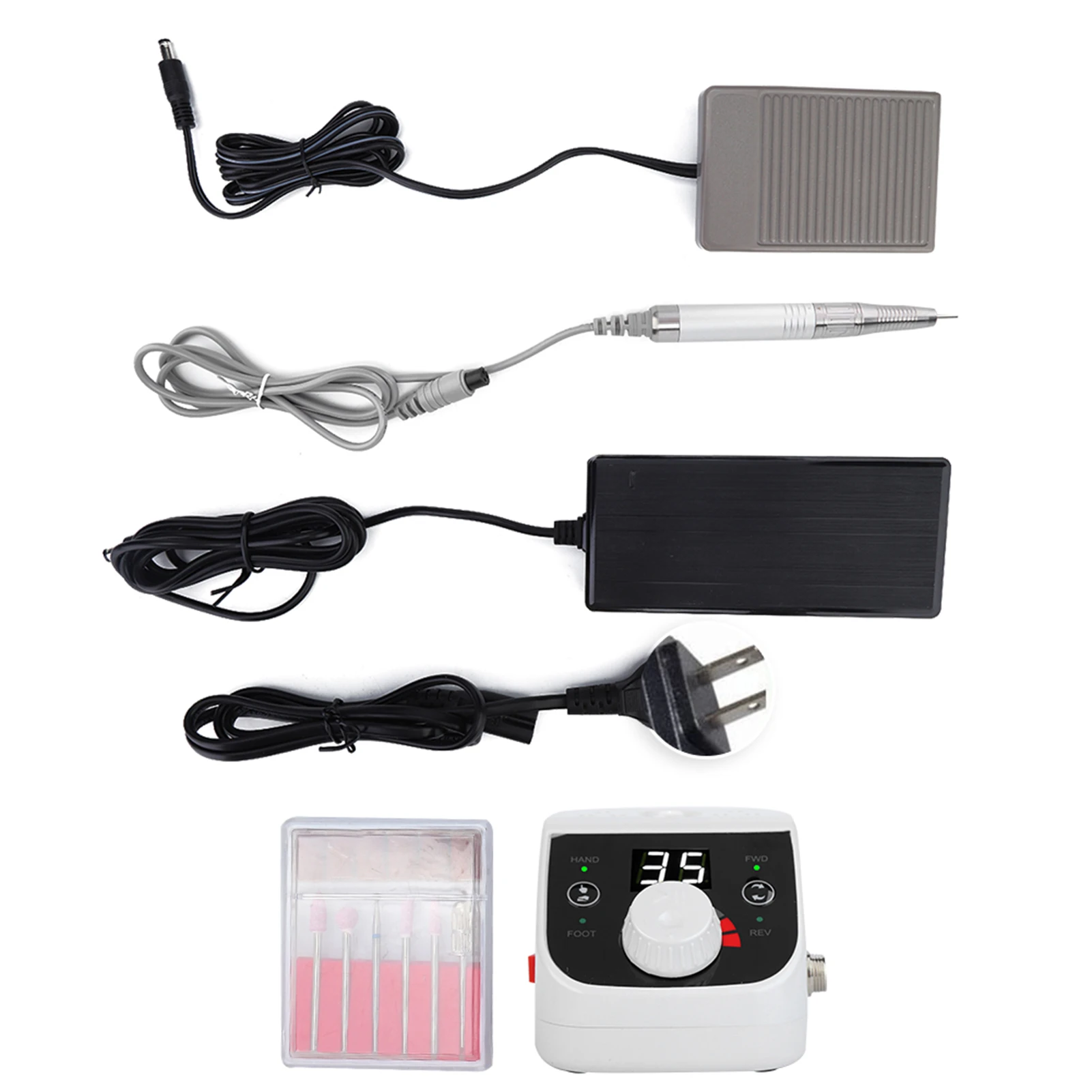 

Electric Nail Drill 35000RPM Nail Art Grinding Machine Manicure Grinding Device 100-240VUS Plug 100-240V