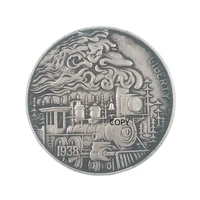 hobo commemorative coin series embossed skull coin medal retro train silver coin