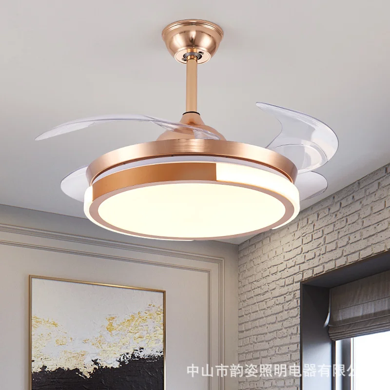 Невидимый потолочный вентилятор лампа для гостиной столовой спальни домашний