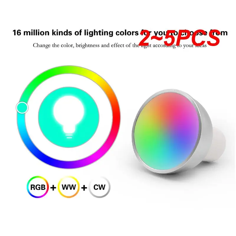 

Умная Светодиодная лампа GU10, 2-5 шт., RGB + CW, осветительная лампа, 28 светодиодов, осветительная лампа, регулируемый цвет, осветительная лампа, 5 Вт