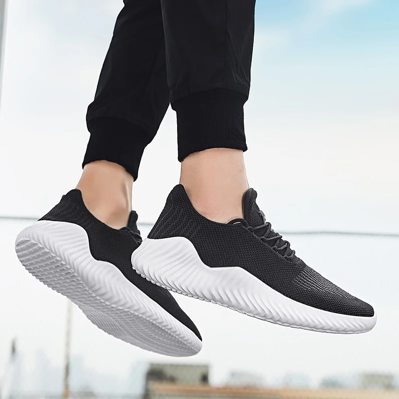 JIEMIAO New Trend Men Sneakers Mesh Breathable Sport Shoes Light Running Shoes Comfortable Athletic Training Footwear