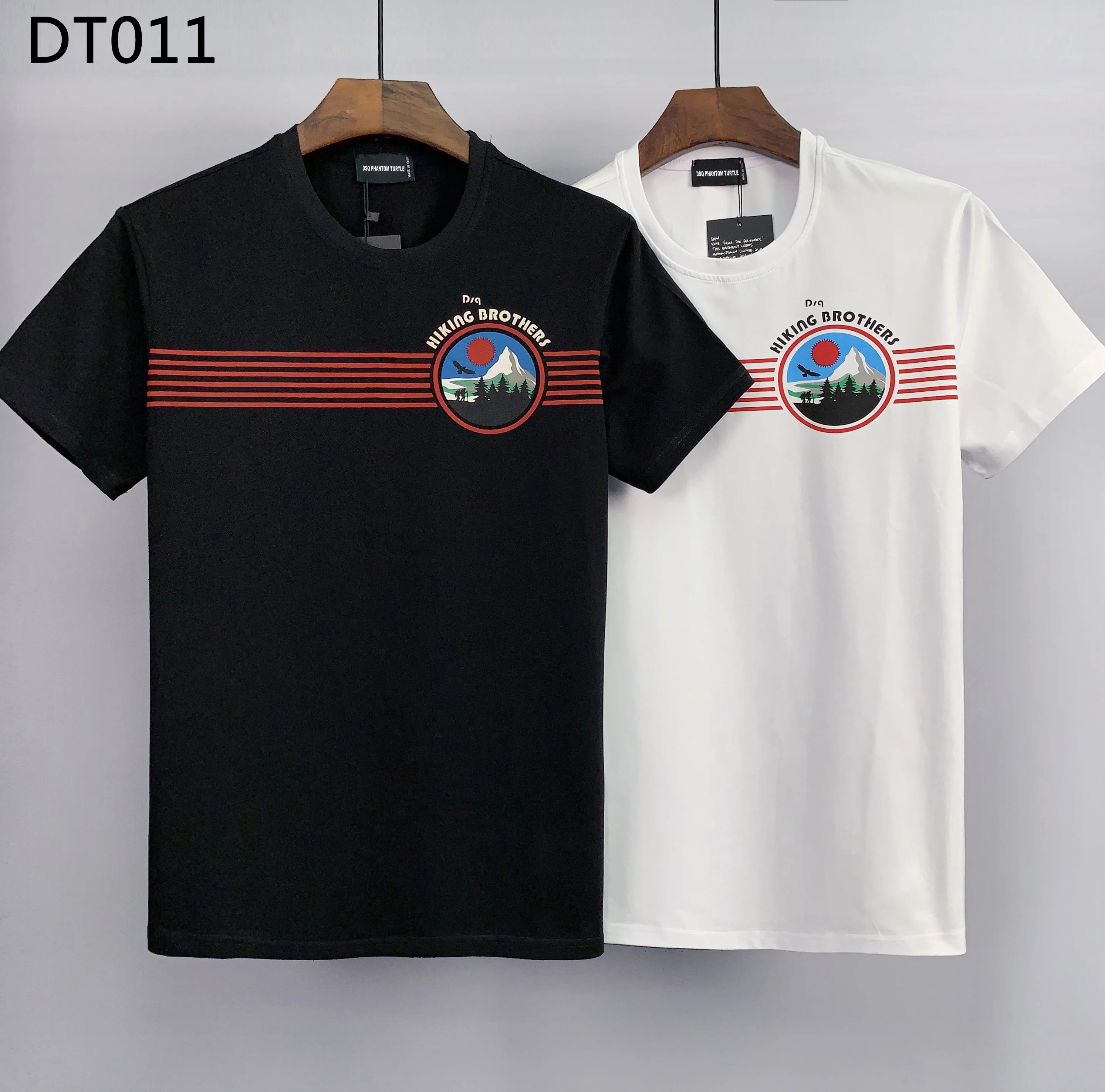 

DSQ PHANTOM TURTLE 2023 Summer New T-shirt Men Fashion Print 100% Cotton Tees Breathable Quality Tops DT011