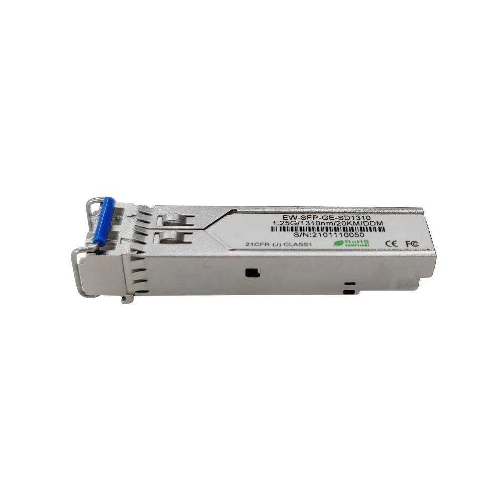Gigabit SFP Module 1.25G Single-mode Dual Fiber Optical Tranceiver 1310nm 20km LC DDM Support Hot Plug for Mikrotik/CISCO Switch