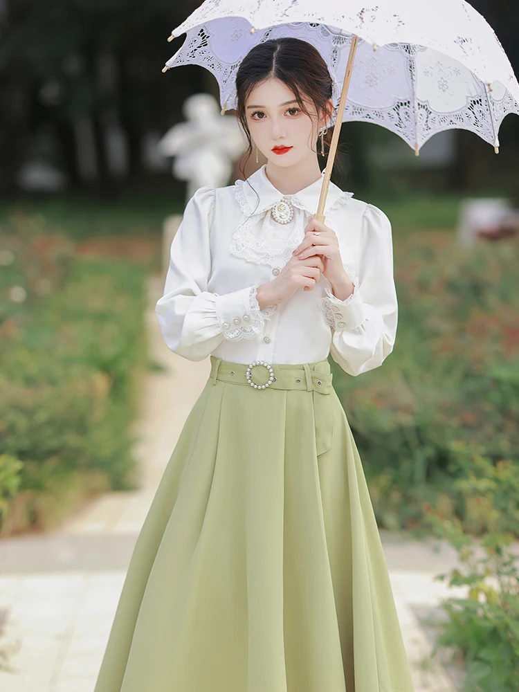 

Новинка 2023, модная повседневная женская одежда, осенний Новый Французский Ретро-комплект, художественный комплект из двух предметов для женщин