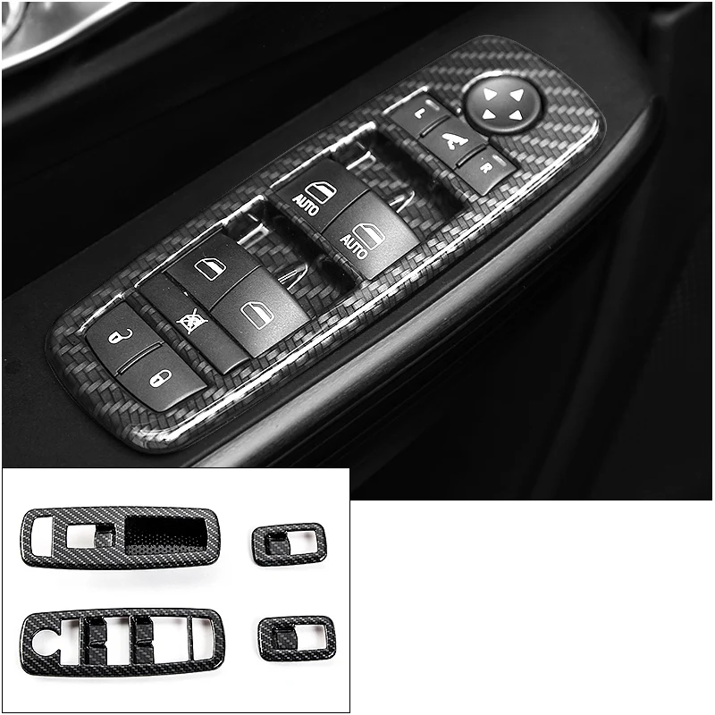 

LHD!Car ABS Chrome Door Window glass Lift Control Switch Panel Cover Trims Accessories For Jeep Grand Cherokee 2011-2017