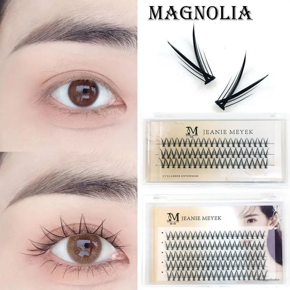 

Кластерные ресницы, имитация прививки, накладные ресницы, мультяшный глаз, V-образная Сегментированная индивидуальная накладная ресница, Ц...