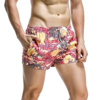 new breathable mens shorts summer sport elastic waist mens board shorts leisure pattern print surf beach workout short pf070