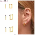 Женские серьги-кольца из серебра 925 пробы, 1 шт.