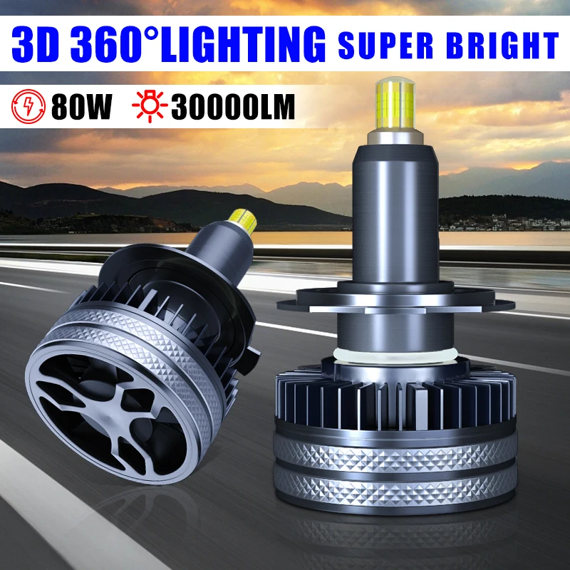 CARSNAKE 360 H7 Светодиодные лампы для фар автомобилей Мини-размер Простая установка