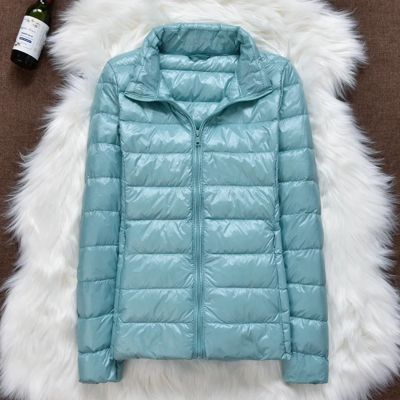 Women Ultralight Thin Down Jacket White Duck Down Hooded Jackets Long Sleeve Warm Coat Parka Female Portable Outwear
