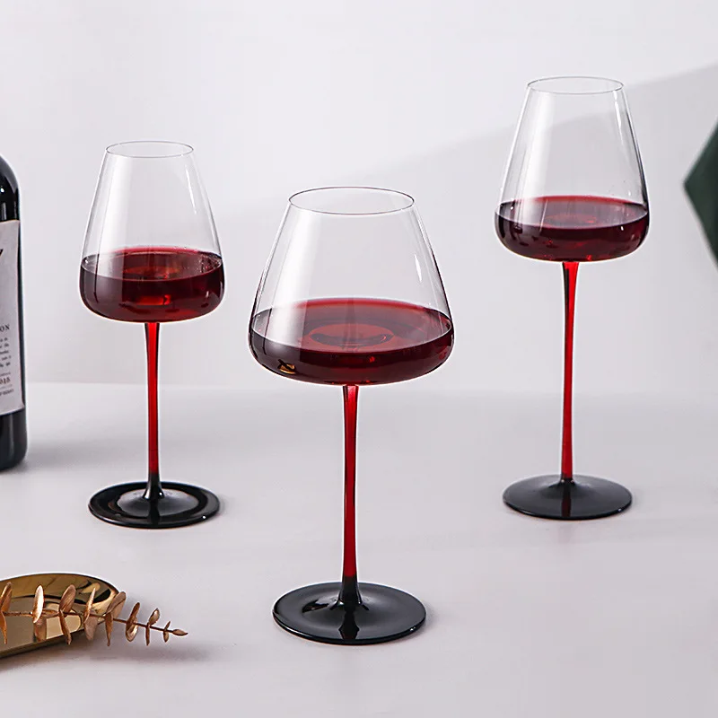 

Big belly red wine glass concave bottom crystal glass champagne glass large