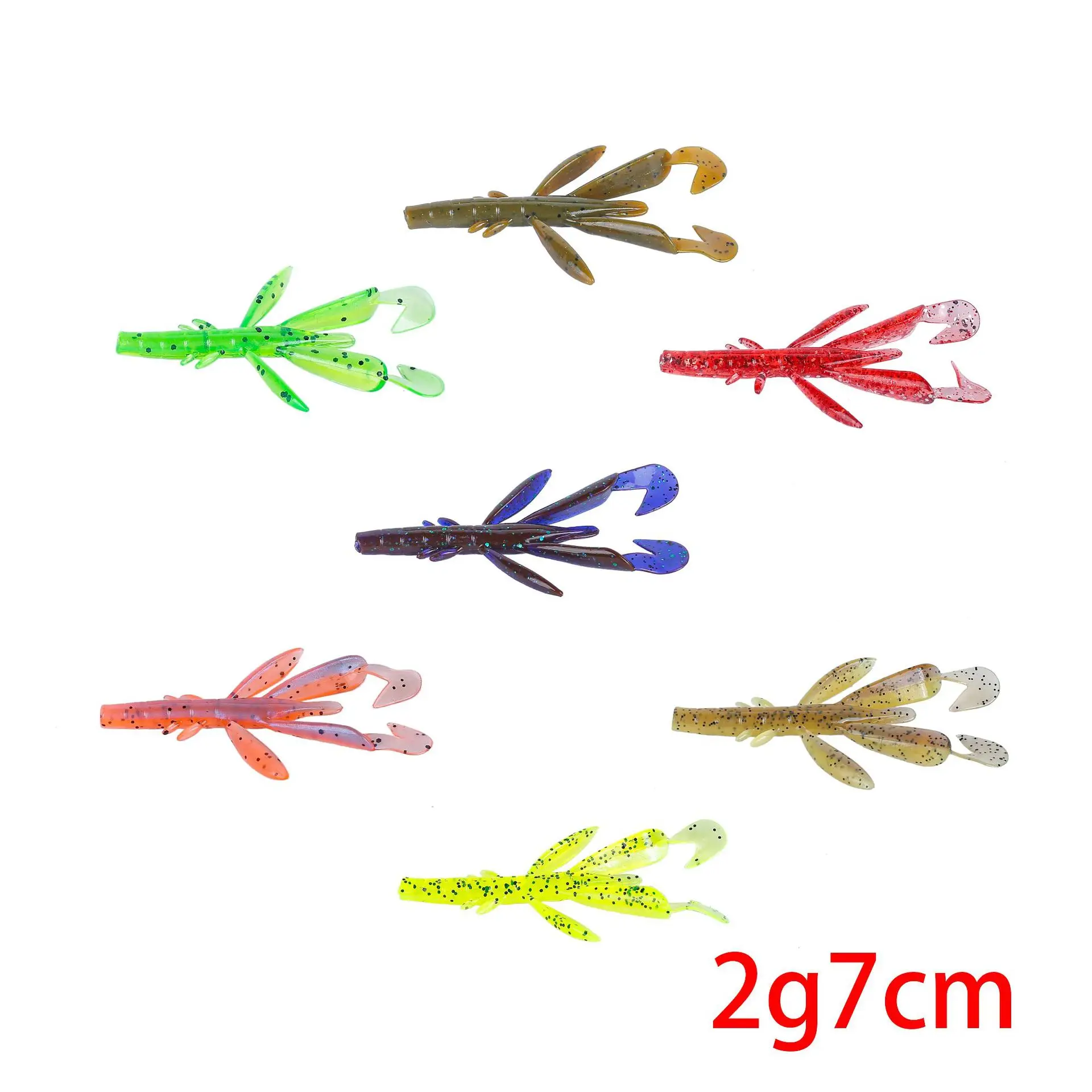 

8pcs Fishing Soft Lure Bamboo Shrimp Biomimetic Fake Bait High Quality Soft Baits For Mandarin Perch Bass Has Good Results