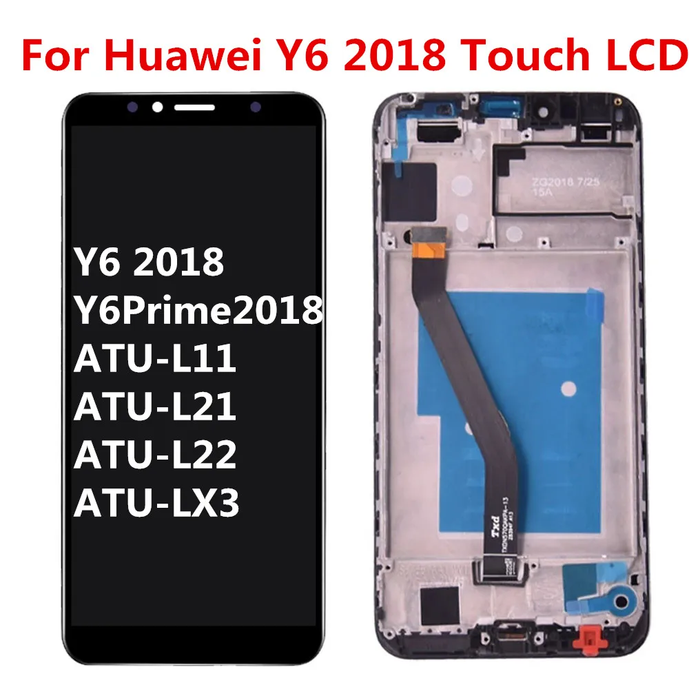 

5.7 inch For Huawei Y6 2018 ATU-L11 ATU-L21 ATU-L22 ATU-LX3 For Y6 Prime 2018 Full LCD DIsplay + Touch Screen Digitizer Assembly