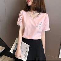 new summer fashion t shirt women o neck short sleeve t shirt woman korean style shirt womens shirts j342