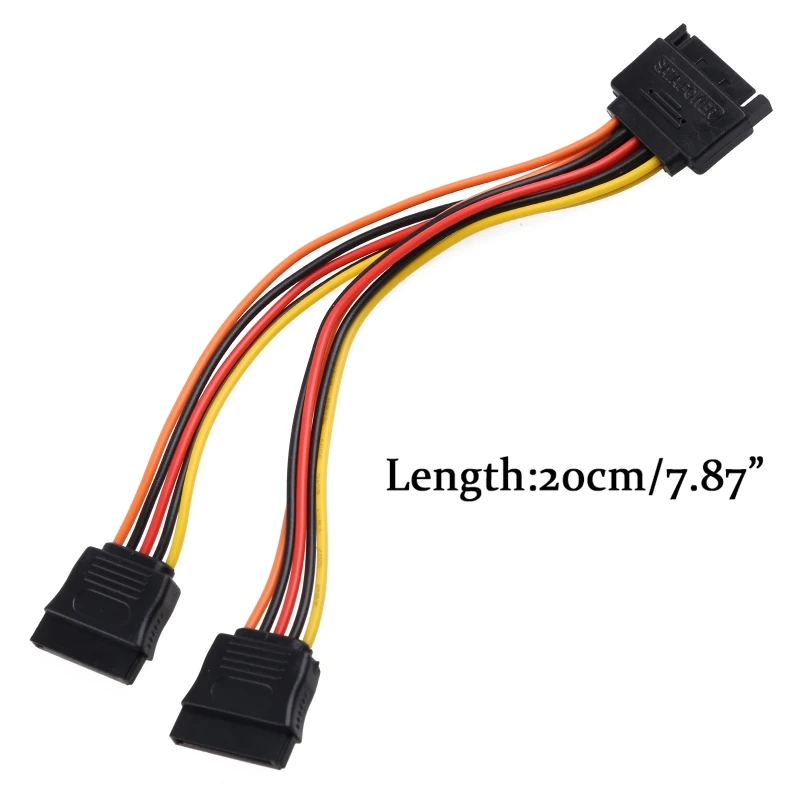 

15-контактный штекер на 2 15-контактный гнездовой кабель питания для жесткого диска HDD разветвитель соединитель от 1 до 2 Удлинительный кабель ...