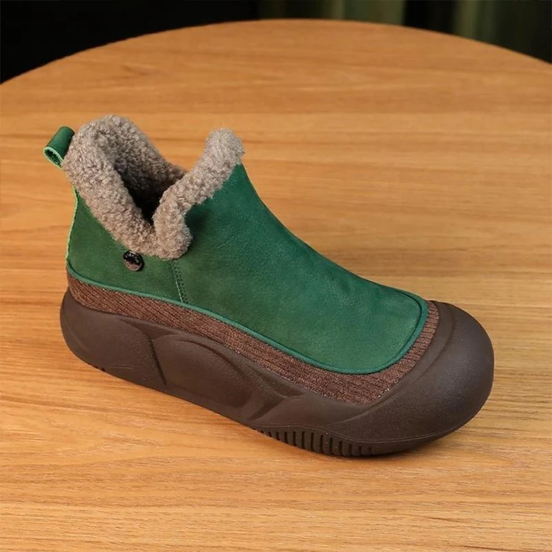 

2024 лоферы, женская обувь на плоской платформе, зимняя теплая обувь, Новая повседневная зимняя обувь, Короткие Плюшевые Спортивные удобные женские ботинки для прогулок