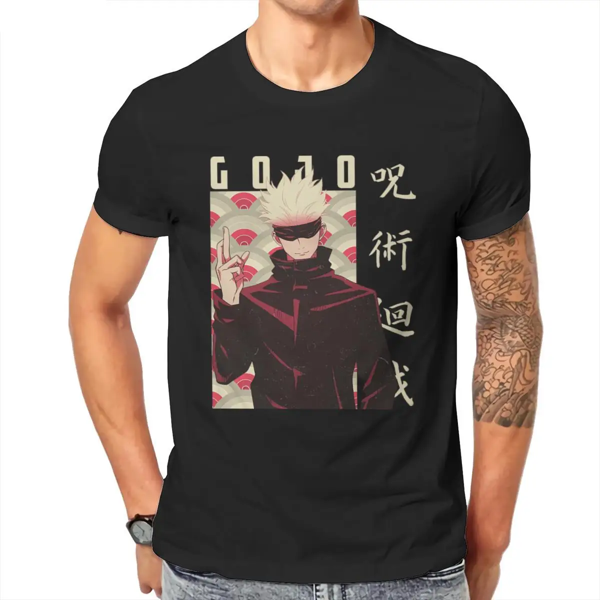 

Wholesale Jujutsu Kaisen Satoru Gojo 2021Handsome Printing Couples Punk 19 Men's Clothing 124569