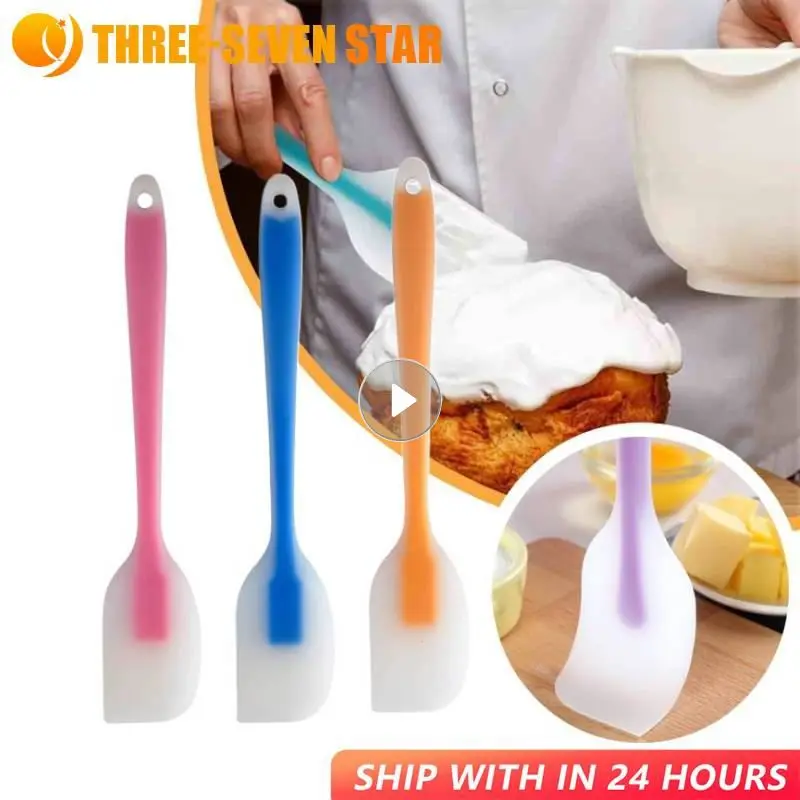 

Silicone Cream Baking Scraper Non Stick Butter Spatula Cutter Chocolate Smoother Heat Resistant Kitchen Pastry Tools Scraper