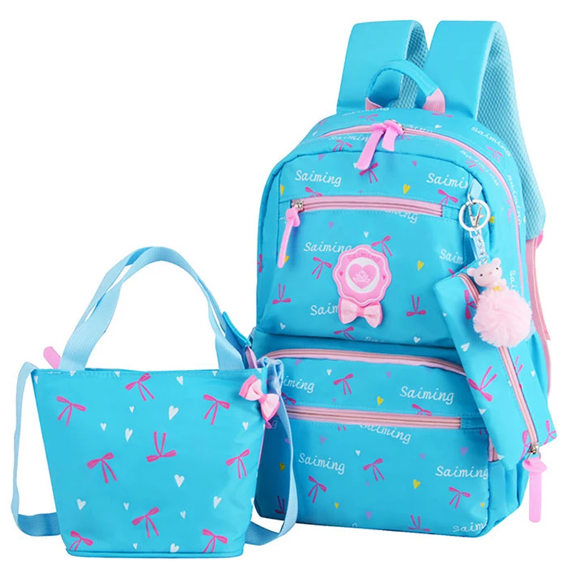 Teenager Girls Printing travel Backpacks School Bags for boys Orthopedic Backpack 3pcs/Set Rucksack school bag mochila infantil
