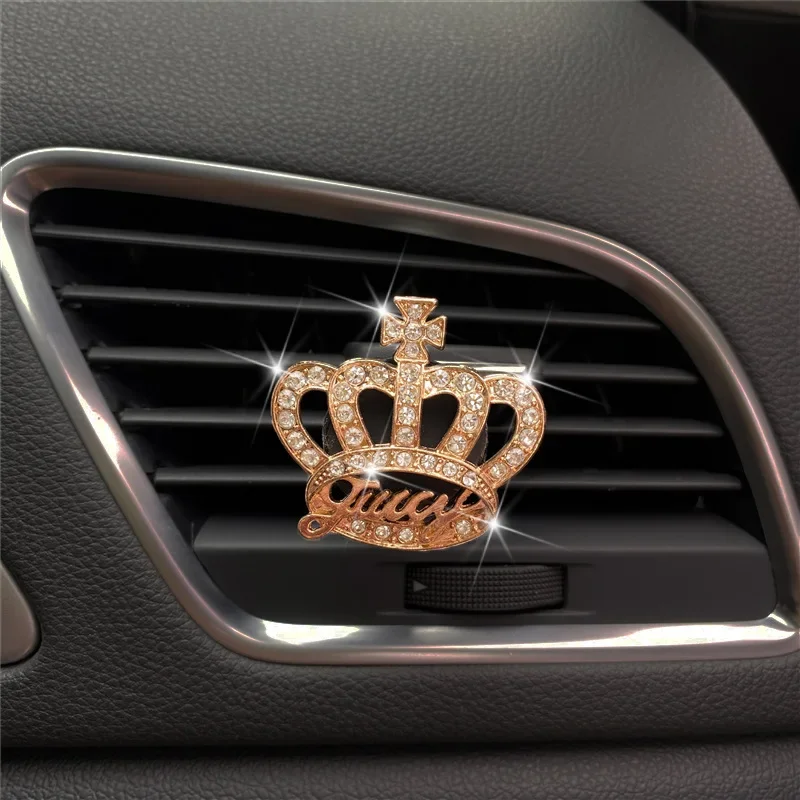 

Освежитель воздуха на вентиляционное отверстие автомобиля, украшенный бриллиантами аромадиффузор в виде короны, автомобильный освежитель воздуха, аксессуары для украшения интерьера автомобиля