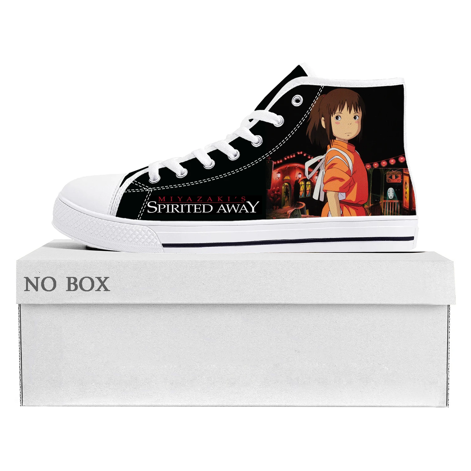 

Spirited Away Cartoon High Top Sneakers High Quality Mens Womens Teenager Canvas Sneaker Casual Couple Shoes Custom White Shoe