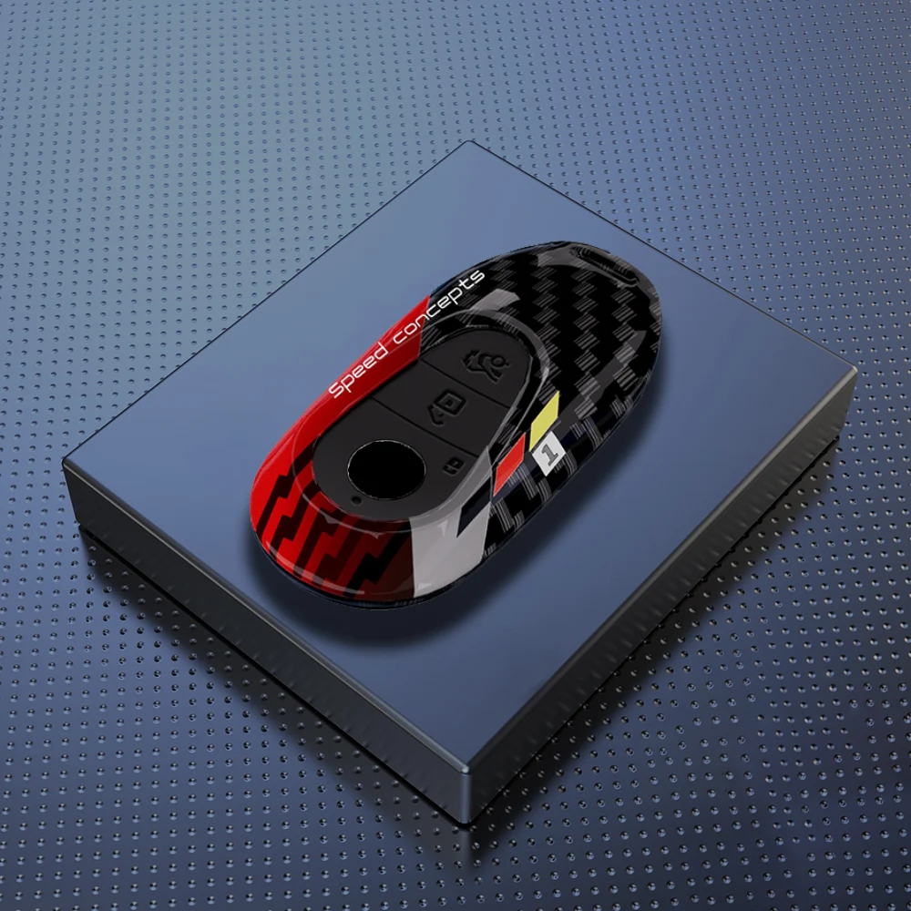 

ABS Carbon Автомобильный чехол для смарт-ключа для Mercedes Benz C E S Class GLC W206 W223 W214 E300 C260 C300 S450 S500 S400