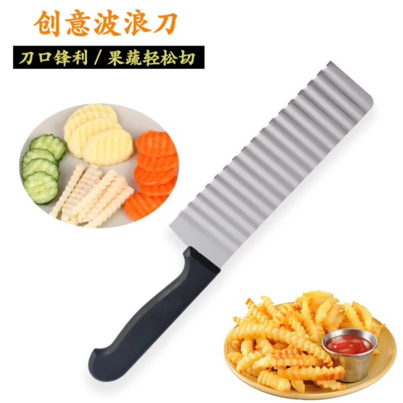 Multifunctional Stainless Steel Potato Cutter Wave Knife French Fries Slicer Vegetable Cutter French Fries Cutting Kitchen Tools images - 6