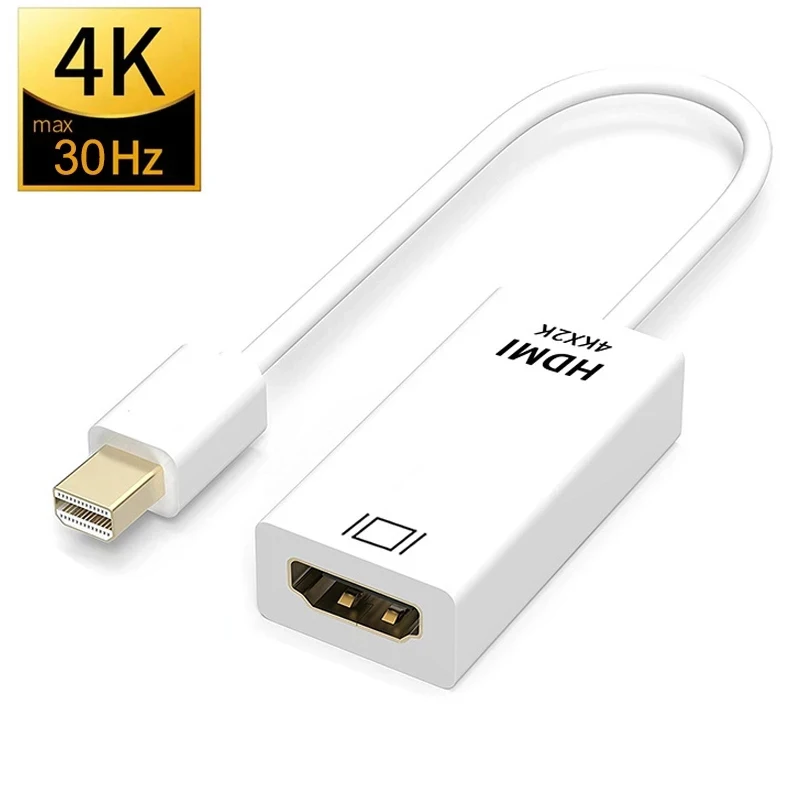 

4K Mini DP Male to HDMI 1.4 Female Adapter Cable HD 1080 Displayport Adapter Converter Switcher For Mac Macbook Pro