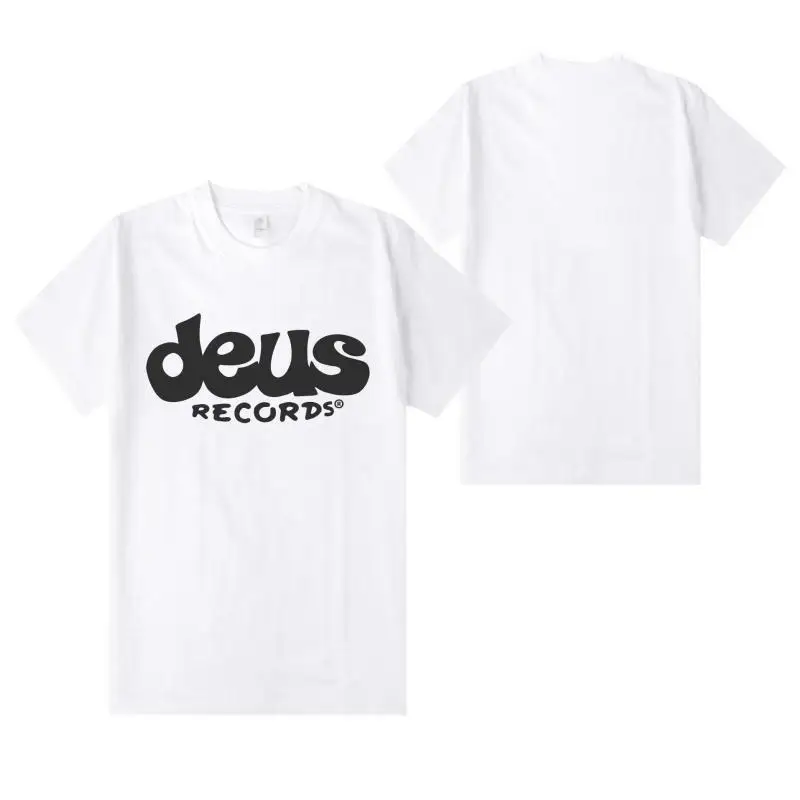 Летняя свободная футболка DEUS EX MACHINA для пар эластичный свободный крой из чесаного