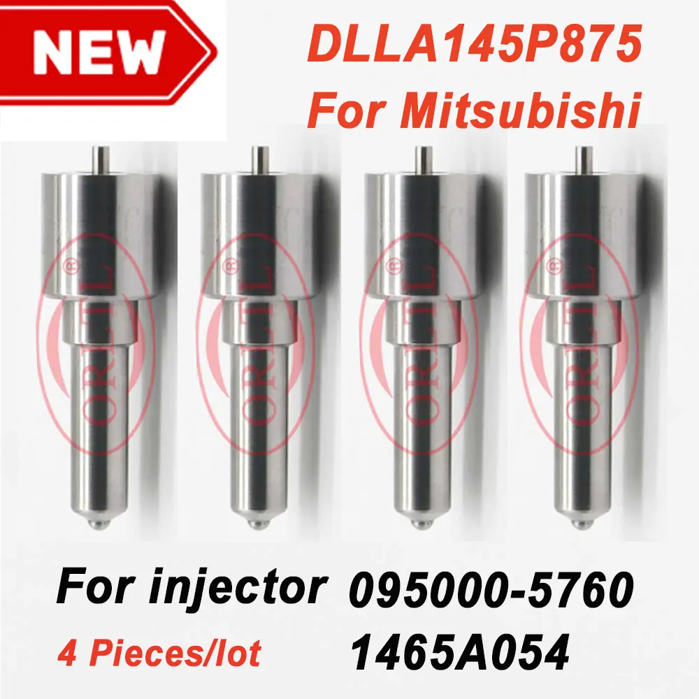 4pcs Black Coated Needle Nozzle DLLA145P875 (093400 8750), Sprayer DLLA 145P 875 And DLLA 145 P875 For 095000-5760 095000-5761