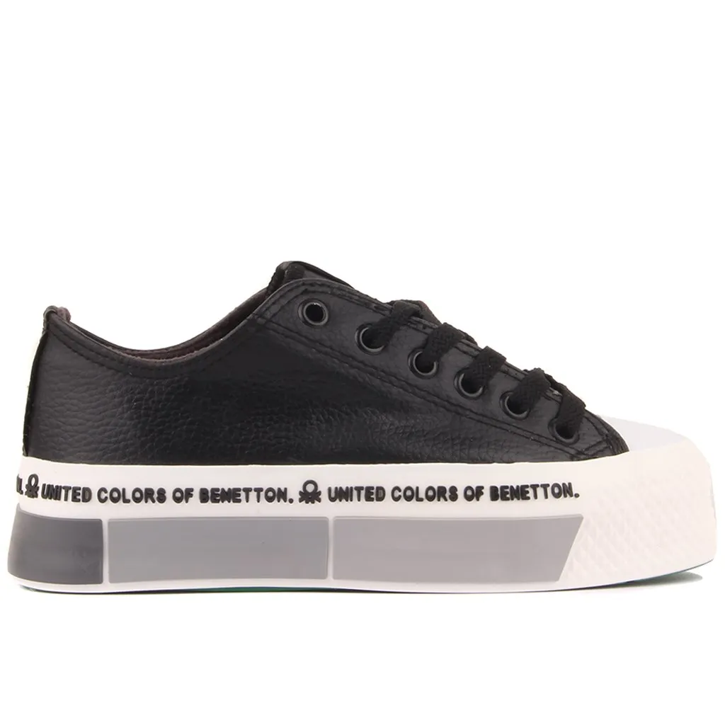 

Benetton-Black Color Lace-up Women's Daily Shoes
