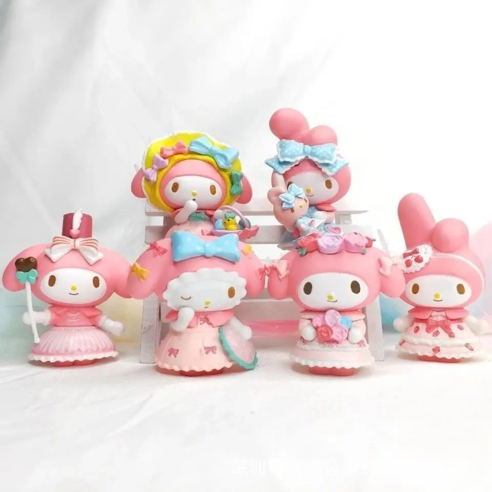 

Children's Toy Figures Anime Sanrio Figure Melody аниме фигурки Kuromi Action Figures Collection Figures Gifts for Girls