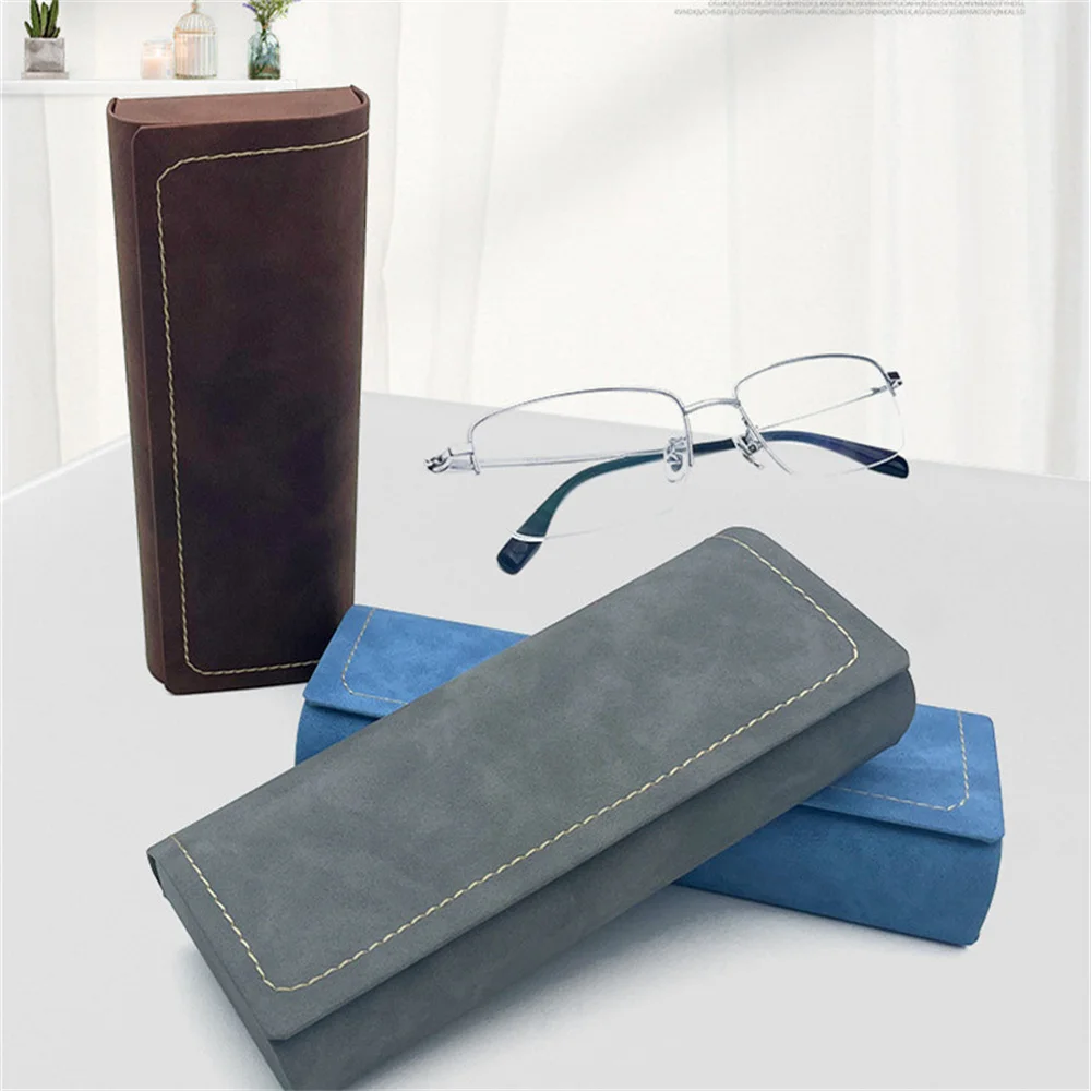 

2023 Leather Glasses Case High Quality Sunglasses Myopia Reading Glasses Storage Box Anti-pressure Eyeglasse Bag for Men Women