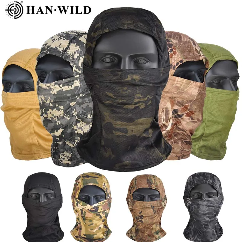 

HANWILD Открытый анфас маска тактический Airsoft Кепки шарф камуфляжная Балаклава для велоспорта на лицо для мотоциклистов ткань для шарфа Маска ...