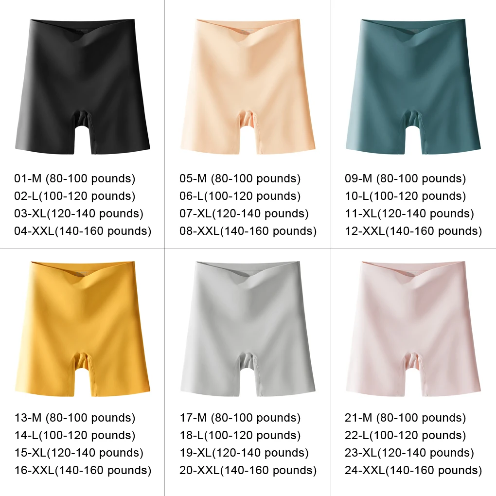 

High Waist Seamless Silk Safety Pants Breathable Under Skirt Tights Summer Push Up Panties Abdomen Underwear Shorts