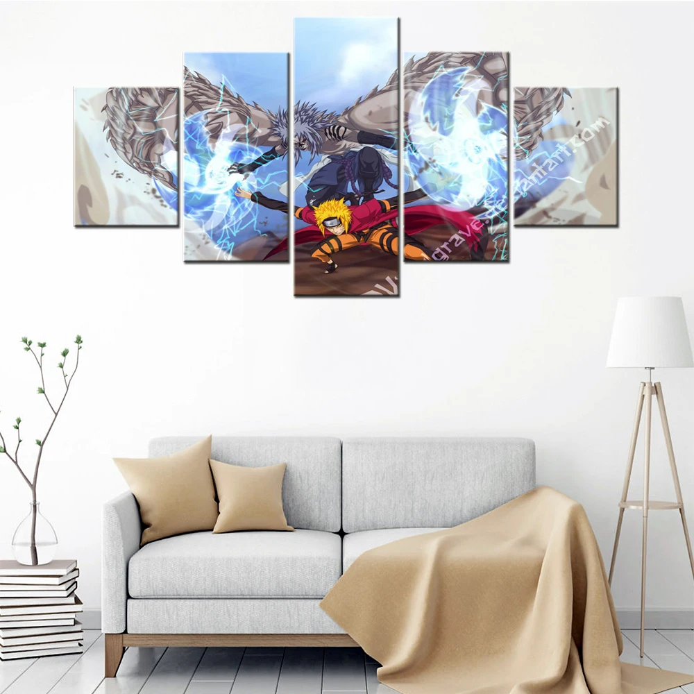 

Modular HD Print Artwork Modern Poster Home Decorative Frame Wall Art 5 Pieces Anime Ninja Warriors Pictures Canvas Painting