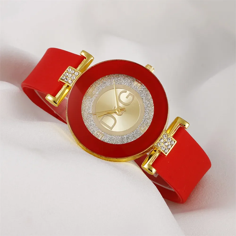 Black White Quartz Watches Women Minimalist Design Silicone Strap Wristwatch Big Dial Women's Fashion Creative Watch 2022