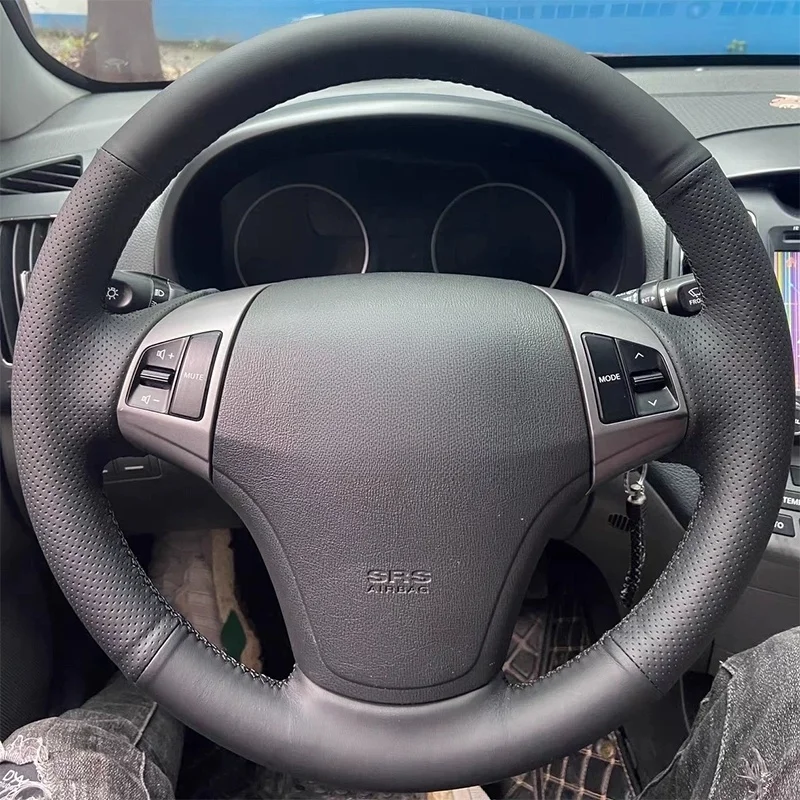 

Автомобильный чехол на руль для Hyundai Elantra 2008-2019, автомобильные аксессуары «сделай сам», интерьер, оригинальная оплетка на руль по индивидуальному заказу