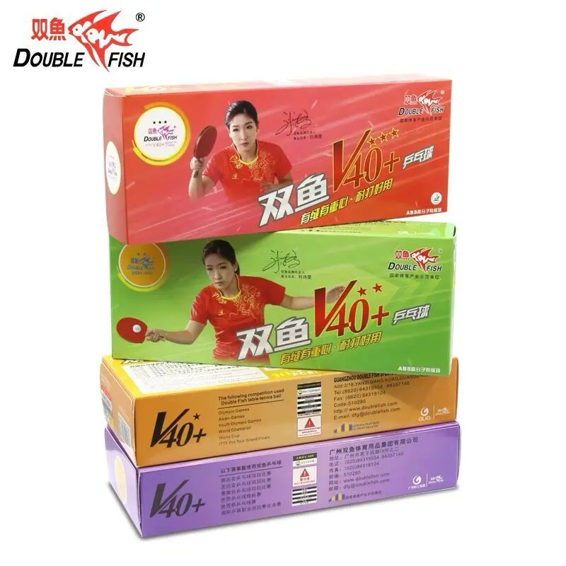 Двойная рыба 3-звездочный настольный теннис Международная ассоциация настольного тенниса V40 + тренировка для настольного тенниса