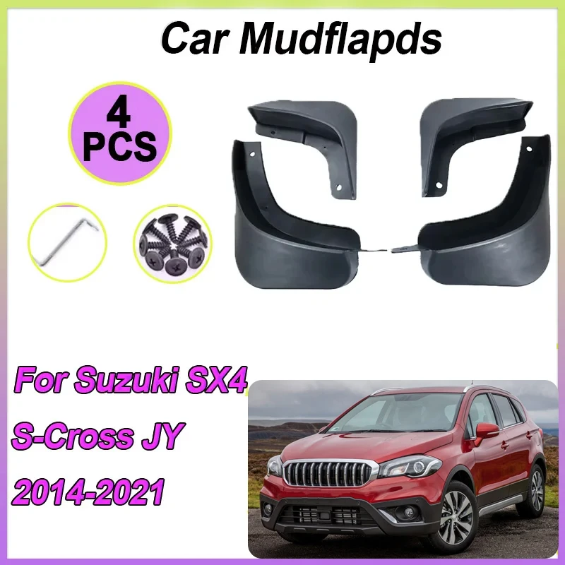 

4 шт. для Suzuki SX4 Hatchback S Cross JY 2014 ~ 2021 2015 передние и задние автомобильные брызговики брызговики брызговики автомобильные аксессуары
